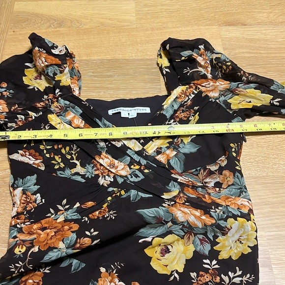 Veronica Beard Avani Wrap effect floral print silk chiffon maxi dress sz 4 NWOT - Picture 13 of 16